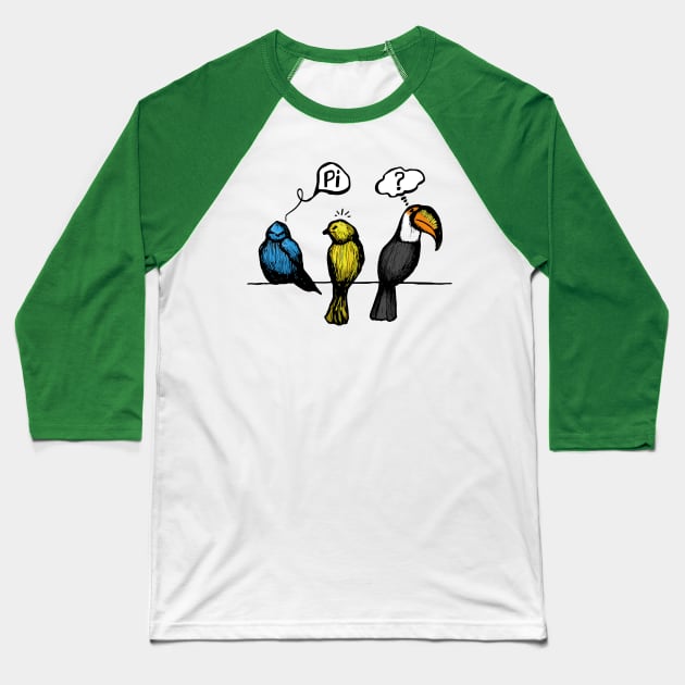 Birds Communication Baseball T-Shirt by Derly_Arts